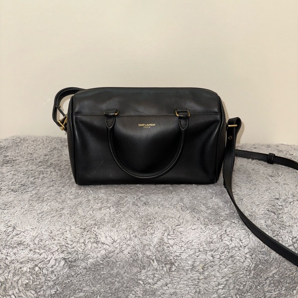 YSL black leather 2 way handbag - Picture 2 of 8